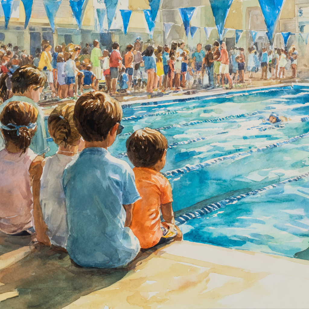 Swim meet scene
