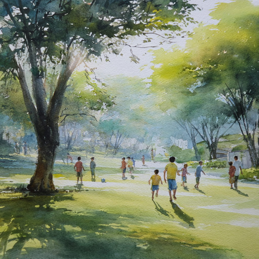 Kids enjoying a park