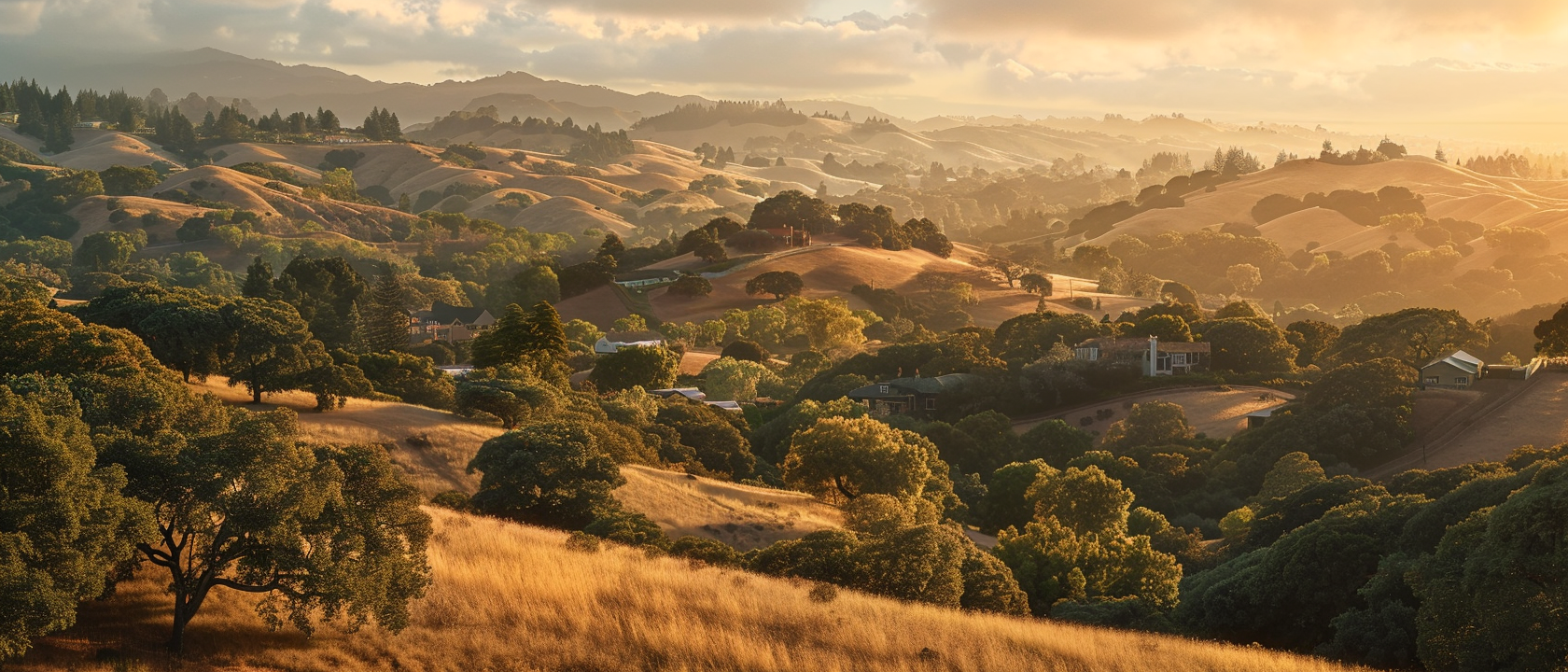 Moraga hills on the morning of the show